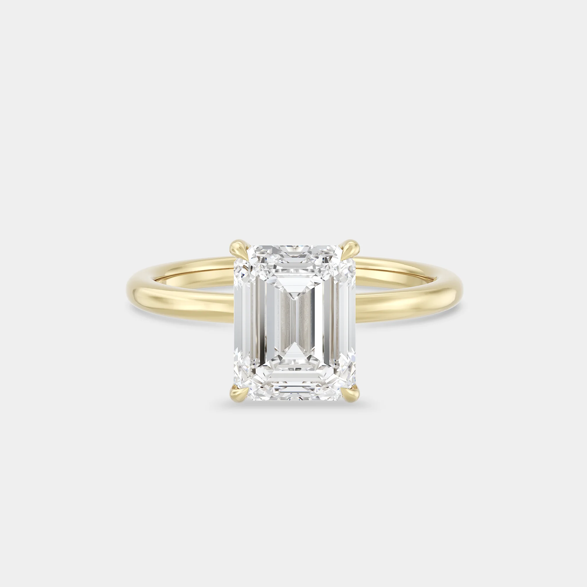 Solitaire of Lab Grown Emerald Diamond